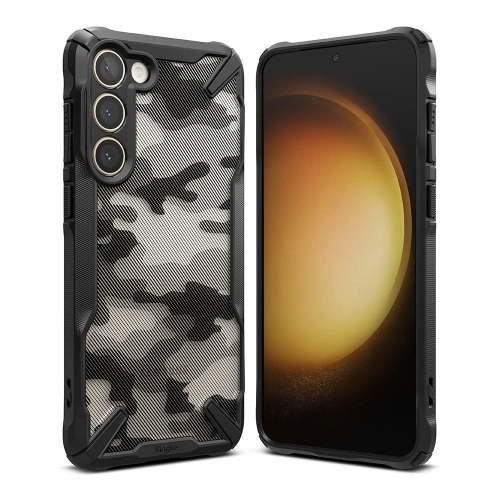 Etui Ringke Fusion-X Design Samsung Galaxy S23+ Plus Camo (Moro) Black
