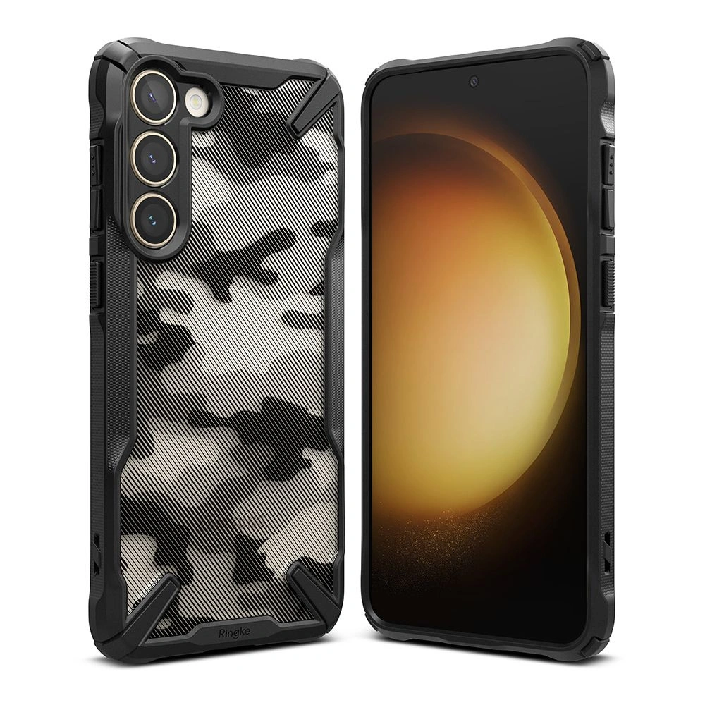 Hurtownia GSM - Case Ringke Fusion-X Design Samsung Galaxy S23+ Plus Camo (Moro) Schwarz - RGK1752 - {ean13} - Hurt