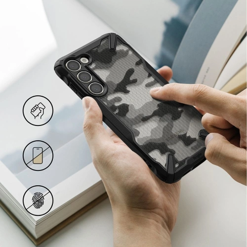Etui Ringke Fusion-X Design Samsung Galaxy S23+ Plus Camo (Moro) Black