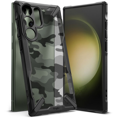 Hurtownia Ringke - 8809919300360 - RGK1756 - Etui Ringke Fusion-X Design Samsung Galaxy S23 Ultra Camo (Moro) Black - B2B homescreen