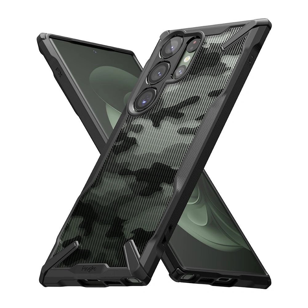 Hurtownia GSM - Etui Ringke Fusion-X Design Samsung Galaxy S23 Ultra Camo (Moro) Black - RGK1756 - {ean13} - Hurt
