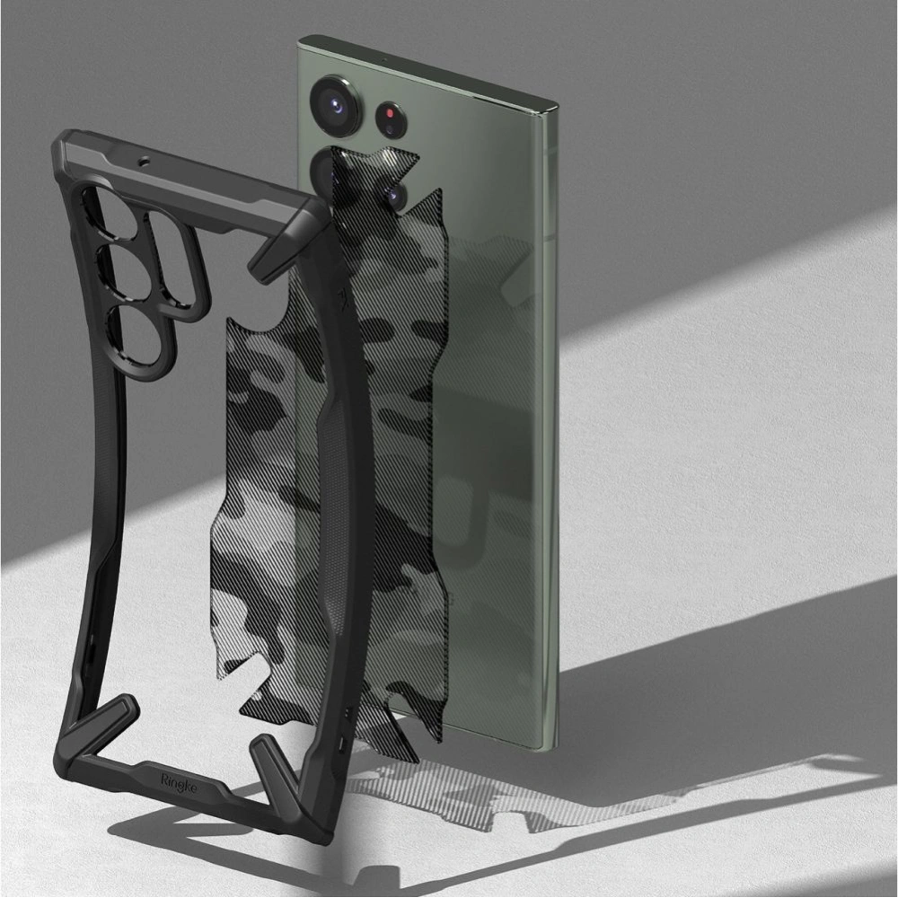 Hurtownia GSM - Etui Ringke Fusion-X Design Samsung Galaxy S23 Ultra Camo (Moro) Black - RGK1756 - {ean13} - Hurt