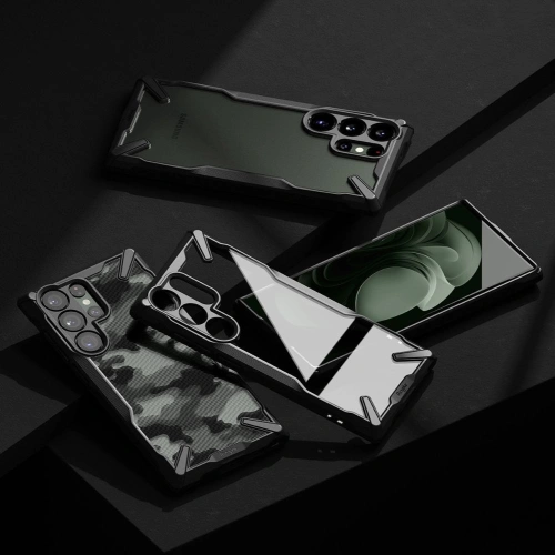 Etui Ringke Fusion-X Design Samsung Galaxy S23 Ultra Camo (Moro) Black