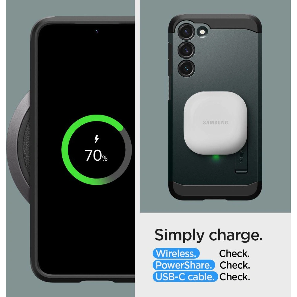 Hurtownia GSM - Case Spigen Tough Armor Samsung Galaxy S23 Abyss Green - SPN2668 - {ean13} - Hurt