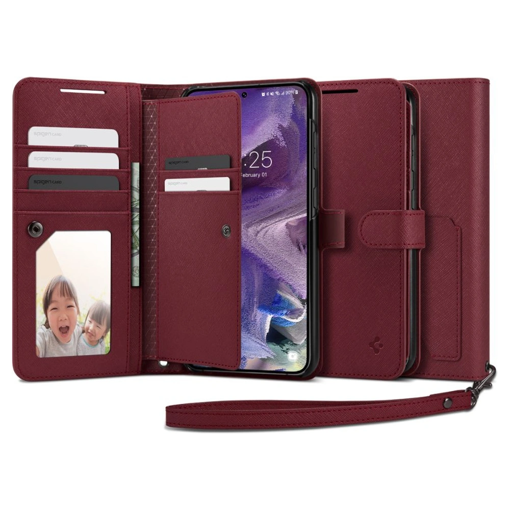 Wholesale Spigen Wallet S Plus Samsung Galaxy S23 Burgundy - SPN2672 - {ean13} - Hurt