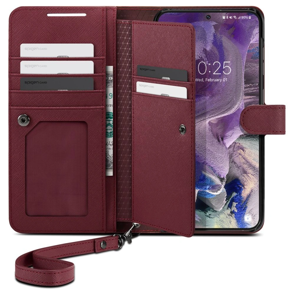 Wholesale Spigen Wallet S Plus Samsung Galaxy S23 Burgundy - SPN2672 - {ean13} - Hurt