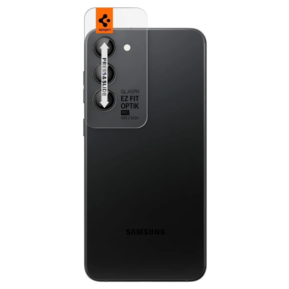 Hurtownia GSM - Tvrzené sklo na Spigen GLAS.tR Ez Fit Optik Pro Samsung Galaxy S23/S23+ Plus Černé [2 PACK] - SPN2680 - {ean13} - Hurt
