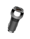 Autós töltő LDNIO C1, USB + USB-C, PD + QC 3.0, 36W (fekete)