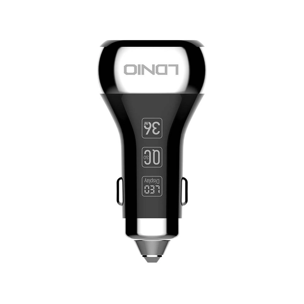 Hurtownia GSM - Autós töltő LDNIO C2, 2x USB, QC 3.0, LED, 36W (fekete) - LDN4 - {ean13} - Hurt