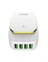 Hurtownia GSM - Ładowarka sieciowa z funkcją lampki nocnej LDNIO A4405, 3x USB, 22W (biała) - LDN8 - {ean13} - Hurt