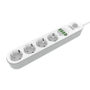 Hurtownia GSM - Napájecí lišta se 4 AC zásuvkami, 4x USB, LDNIO SE4432, 2m (bílá) - LDN9 - {ean13} - Hurt