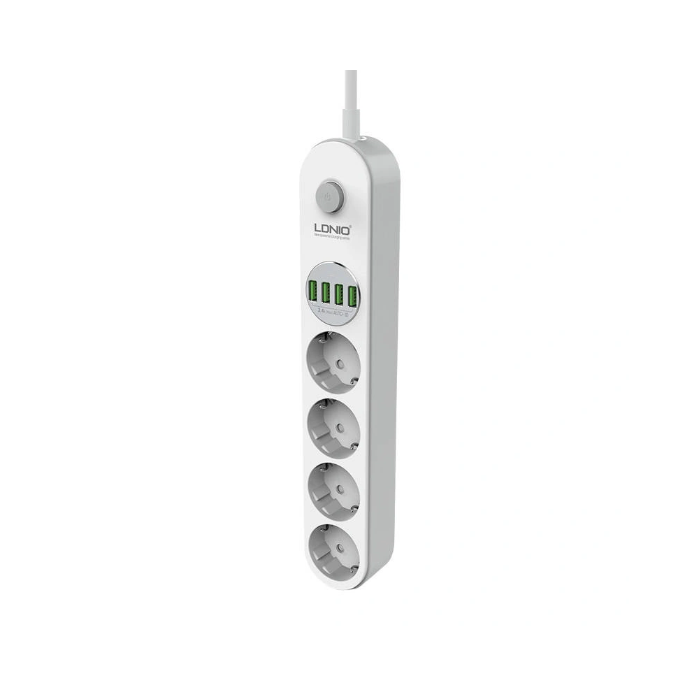Hurtownia GSM - Napájecí lišta se 4 AC zásuvkami, 4x USB, LDNIO SE4432, 2m (bílá) - LDN9 - {ean13} - Hurt
