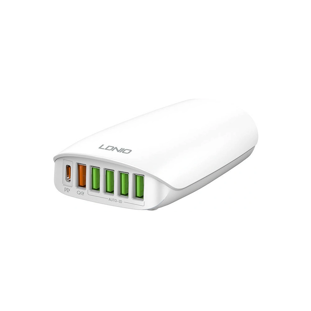Hurtownia GSM - Ładowarka sieciowa LDNIO A6573C, 5x USB, 65W, 1.5m (biała) - LDN10 - {ean13} - Hurt