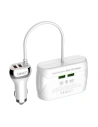 Auto-Ladegerät mit Verteiler LDNIO C504Q, 3x USB (weiß)