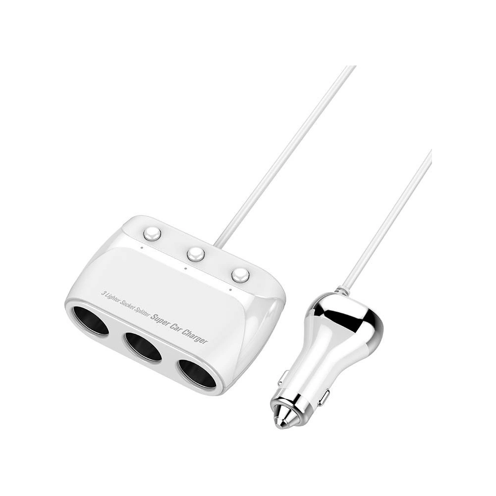 Hurtownia GSM - Auto-Ladegerät mit Verteiler LDNIO C504Q, 3x USB (weiß) - LDN11 - {ean13} - Hurt