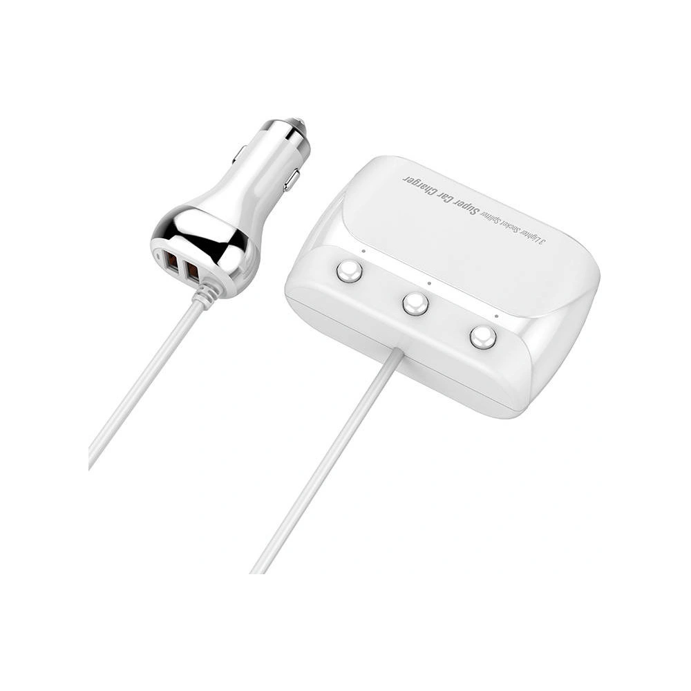 Hurtownia GSM - Auto-Ladegerät mit Verteiler LDNIO C504Q, 3x USB (weiß) - LDN11 - {ean13} - Hurt