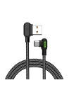 Kabel unghiular Mcdodo CA-5280 USB-A/USB-C LED, 1.2m (negru)