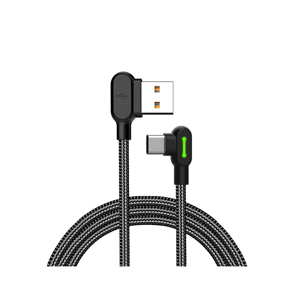Hurtownia GSM - Kabel unghiular Mcdodo CA-5280 USB-A/USB-C LED, 1.2m (negru) - MDD9 - {ean13} - Hurt