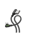 Hurtownia GSM - Kabel unghiular Mcdodo CA-5280 USB-A/USB-C LED, 1.2m (negru) - MDD9 - {ean13} - Hurt