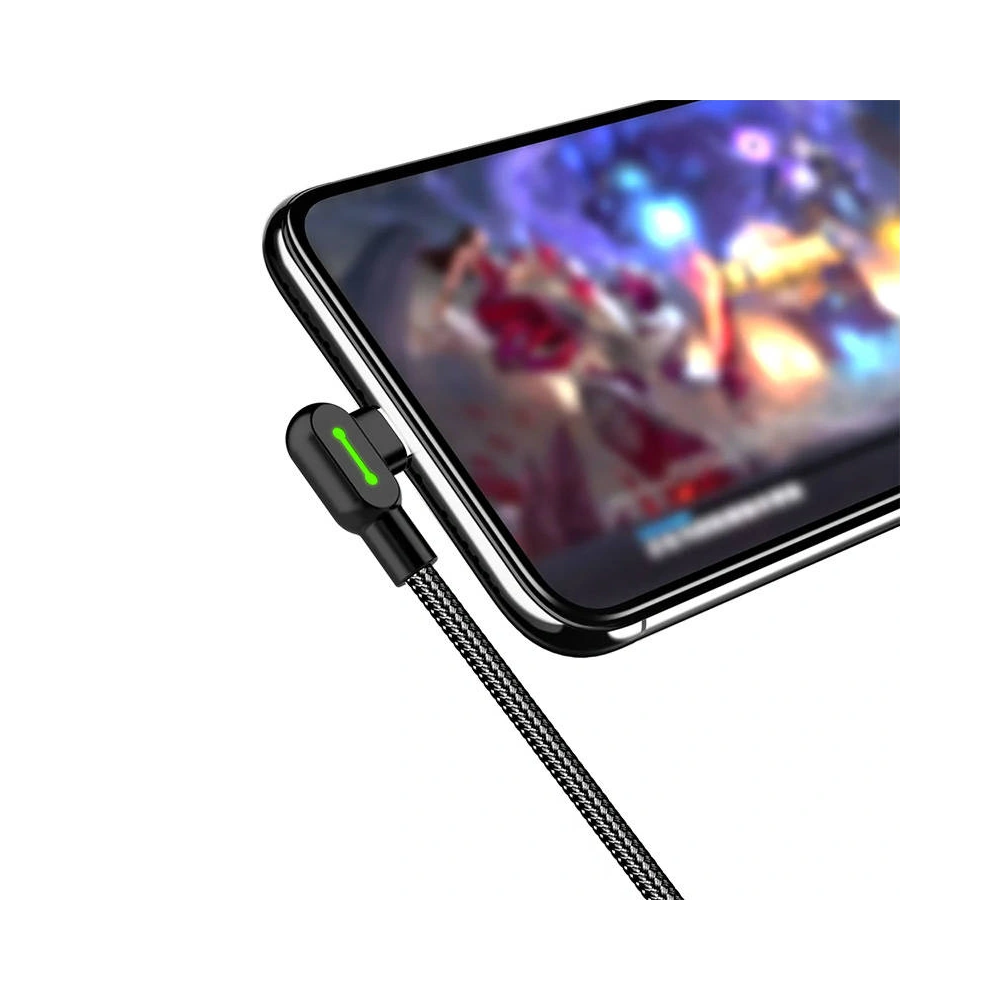 Hurtownia GSM - Kabel unghiular Mcdodo CA-5280 USB-A/USB-C LED, 1.2m (negru) - MDD9 - {ean13} - Hurt