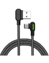 Cablul unghiular Mcdodo CA-5280 USB-A/USB-C LED, 1.8m (negru)