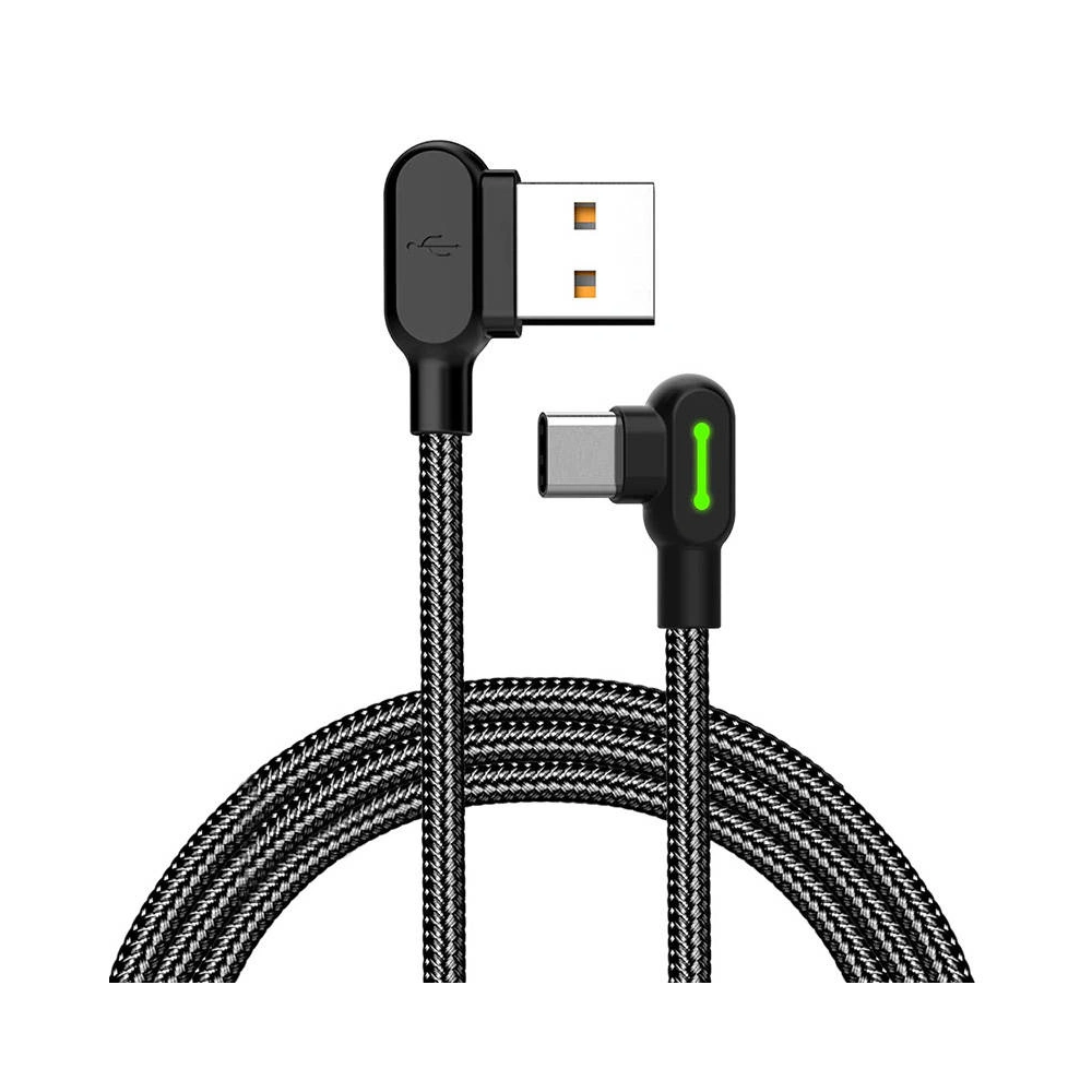 Hurtownia GSM - Cablul unghiular Mcdodo CA-5280 USB-A/USB-C LED, 1.8m (negru) - MDD11 - {ean13} - Hurt