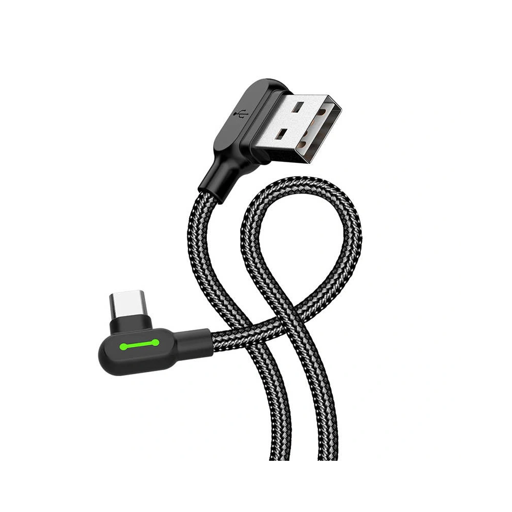 Hurtownia GSM - Cablul unghiular Mcdodo CA-5280 USB-A/USB-C LED, 1.8m (negru) - MDD11 - {ean13} - Hurt