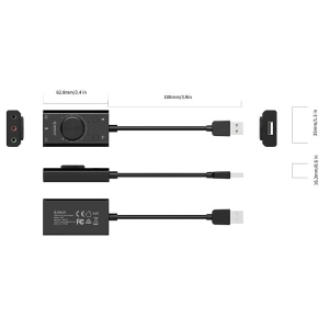 Hurtownia GSM - Externí zvuková karta Orico USB 2.0, 10cm - ORC24 - {ean13} - Hurt