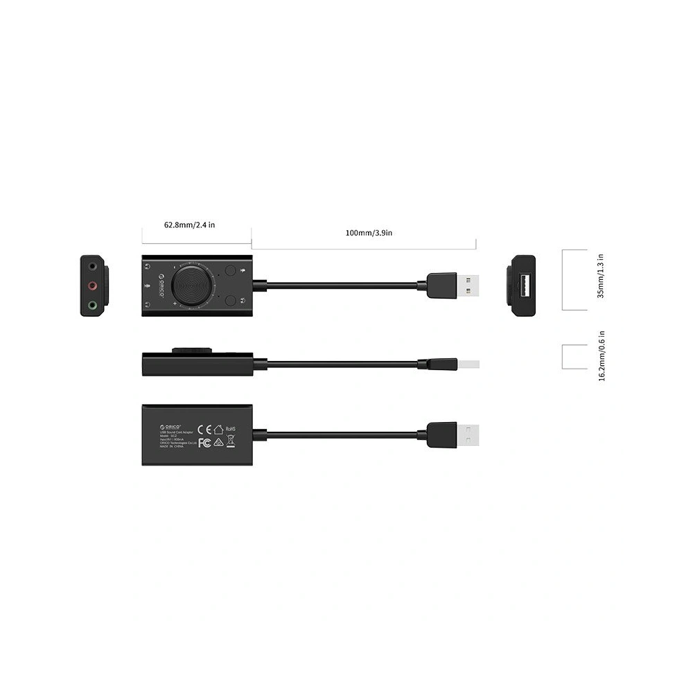 Wholesale Orico External Sound Card USB 2.0, 10cm - ORC24 - {ean13} - Hurt