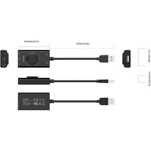 Hurtownia GSM - Zewnętrní zvuková karta Orico USB 2.0, 10cm - ORC26 - {ean13} - Hurt