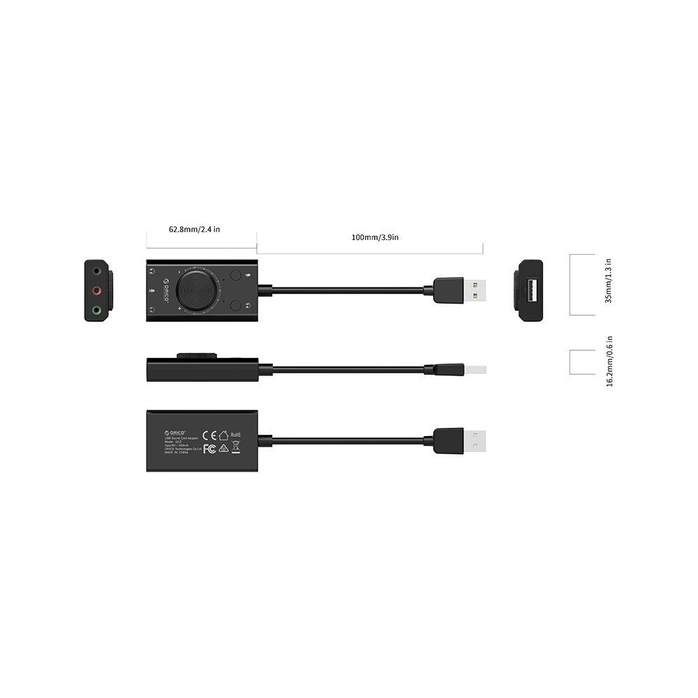 Wholesale Orico External Sound Card USB 2.0, 10cm - ORC26 - {ean13} - Hurt