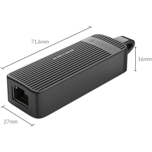 Hurtownia GSM - Adaptér síťový Orico USB na RJ45 (černý) - ORC28 - {ean13} - Hurt