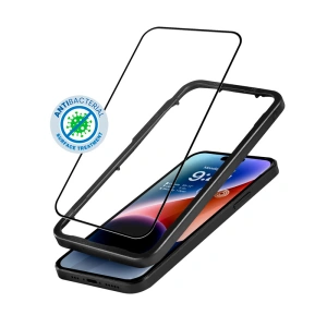 Hurtownia GSM - Szkło hartowane Crong Anti-Bacterial 3D Armour Glass Apple iPhone 14 Pro + ramka instalacyjna - CRG585 - {ean13} - Hurt