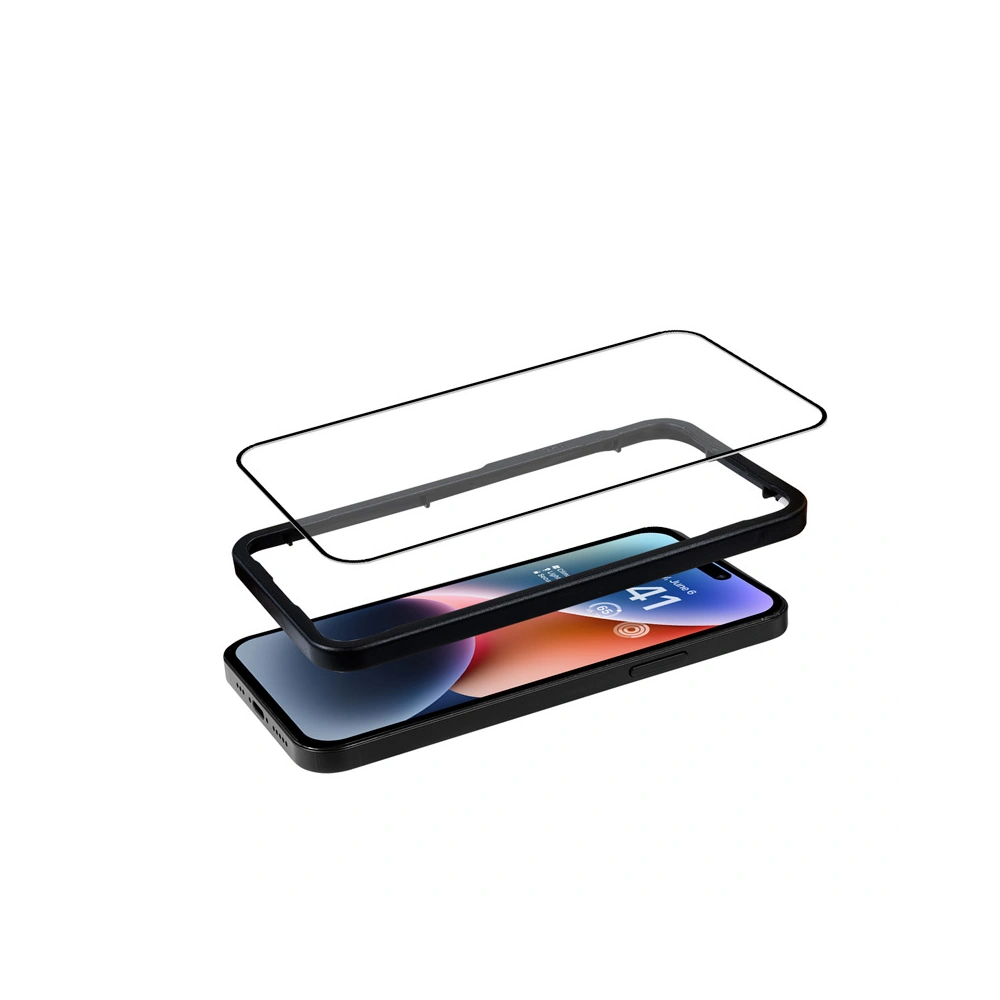 Hurtownia GSM - Gehärtetes Glas Crong Anti-Bakteriell 3D Armor Glas Apple iPhone 14 Pro + Installationsrahmen - CRG585 - {ean13} - Hurt