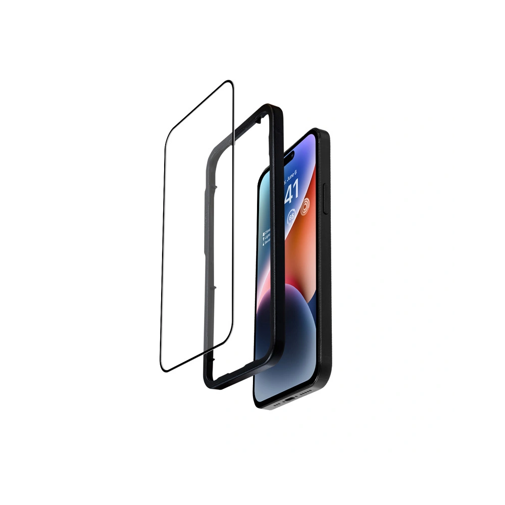 Hurtownia GSM - Gehärtetes Glas Crong Anti-Bakteriell 3D Armor Glas Apple iPhone 14 Pro + Installationsrahmen - CRG585 - {ean13} - Hurt