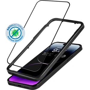 Edzett üveg Crong Antibakteriális 3D Páncél Üveg Apple iPhone 14 Pro Max + telepítési keret