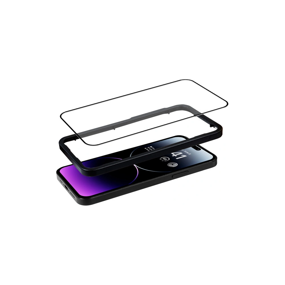 Hurtownia GSM - Tvrzené sklo Crong Anti-Bacterial 3D Armour Glass Apple iPhone 14 Pro Max + instalační rámček - CRG586 - {ean13} - Hurt