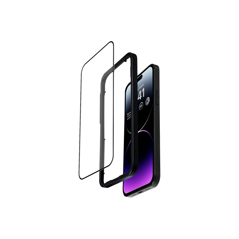 Hurtownia GSM - Tvrzené sklo Crong Anti-Bacterial 3D Armour Glass Apple iPhone 14 Pro Max + instalační rámček - CRG586 - {ean13} - Hurt