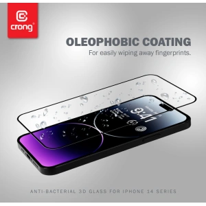 Hurtownia GSM - Szkło hartowane Crong Anti-Bacterial 3D Armour Glass Apple iPhone 14 Pro Max + ramka instalacyjna - CRG586 - {ean13} - Hurt