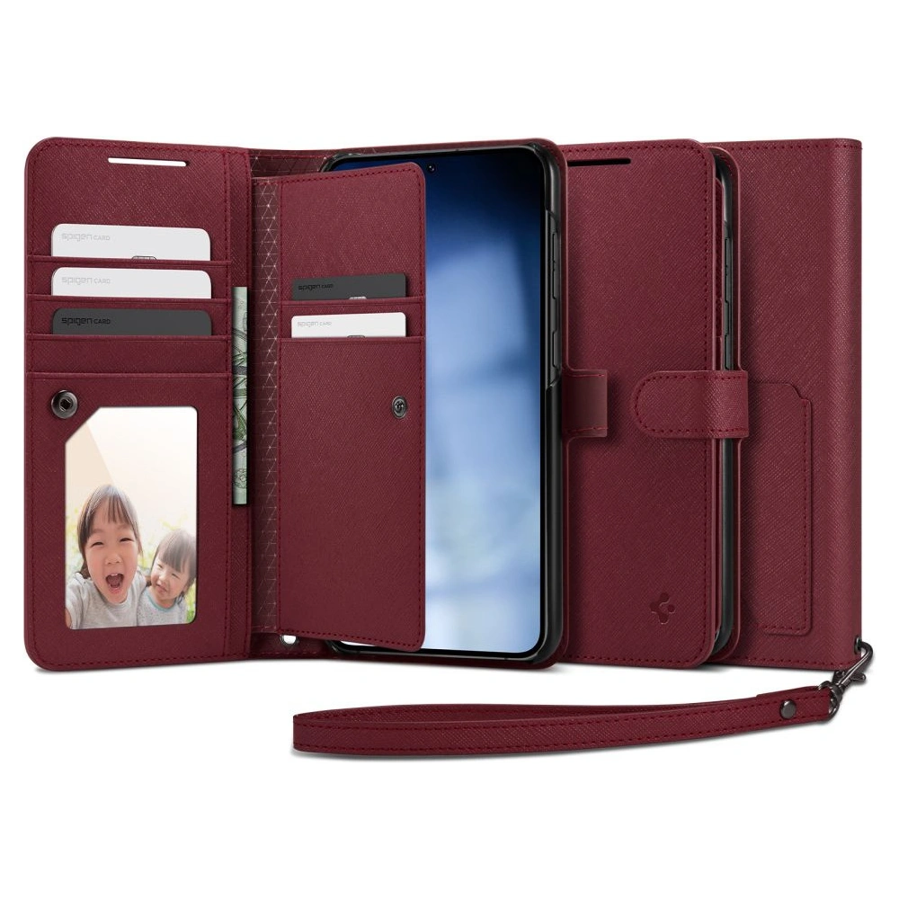 Hurtownia GSM - Etui Spigen Wallet S Plus Samsung Galaxy S23+ Plus Burgundská - SPN2704 - {ean13} - Hurt