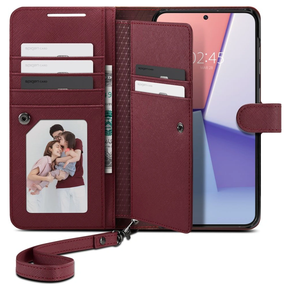 Hurtownia GSM - Etui Spigen Wallet S Plus Samsung Galaxy S23+ Plus Burgundská - SPN2704 - {ean13} - Hurt