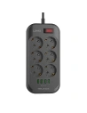 Hurtownia GSM - Listă de alimentare cu 6 prize AC, 4x USB, LDNIO SE6403, 2m (neagră) - LDN12 - {ean13} - Hurt