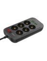 Wholesale LDNIO SE6403 Power Strip 6x AC, 4x USB, 2m (black) - LDN12 - {ean13} - Hurt