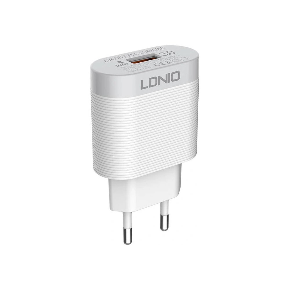 Hurtownia GSM - Hálózati töltő LDNIO A303Q, USB-C, QC 3.0, 18W (fehér) - LDN13 - {ean13} - Hurt