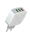 Hálózati töltő LDNIO A3310Q, 3x USB, QC 3.0 (fehér)