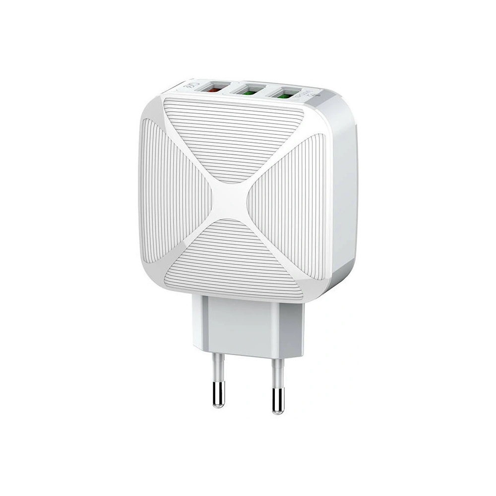 Hurtownia GSM - Hálózati töltő LDNIO A3310Q, 3x USB, QC 3.0 (fehér) - LDN14 - {ean13} - Hurt