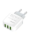 Hálózati töltő LDNIO A3312, 3x USB, 17W (fehér)