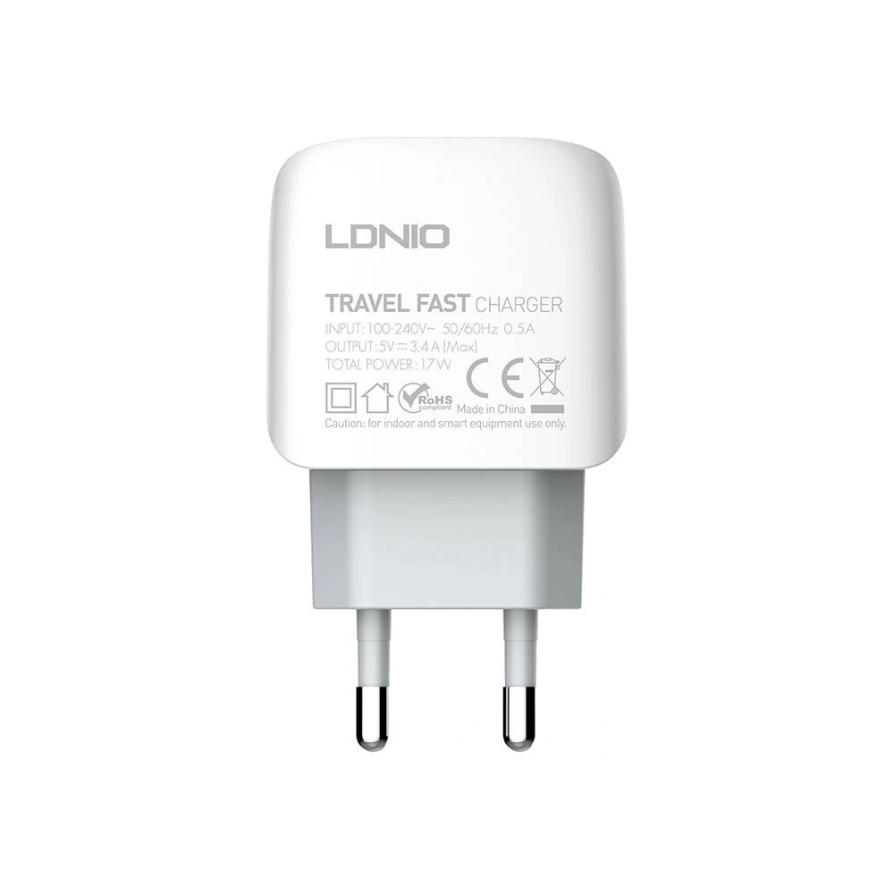Hurtownia GSM - Hálózati töltő LDNIO A3312, 3x USB, 17W (fehér) - LDN16 - {ean13} - Hurt
