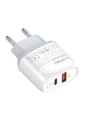 Hurtownia GSM - Netzteil LDNIO A2424C, USB + USB-C, PD + QC 3.0, 20W (weiß) - LDN18 - {ean13} - Hurt