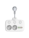Hurtownia GSM - Két AC aljzatos, 3x USB, USB-C tápegység, LDNIO SE2435, 2500W (fehér) - LDN20 - {ean13} - Hurt